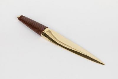 Carl Aub ck Carl Aubo ck Model 4233 Brass and Leather Paper Knife