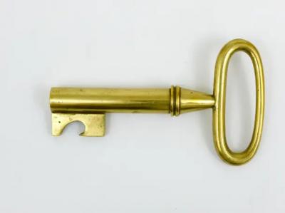 Carl Aub ck Carl Aubock Big Brass Key Cork Screw Bottle Opener Paperweight Austria 1950s