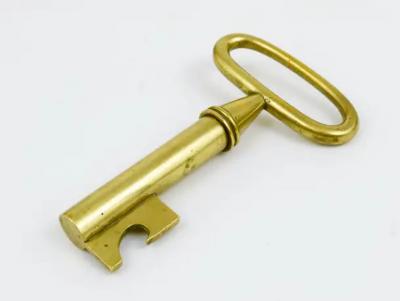 Carl Aub ck Carl Aubock Big Brass Key Cork Screw Bottle Opener Paperweight Austria 1950s