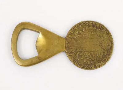 Carl Aub ck Carl Aubock Brass Maria Theresia Coin Bottle Opener Austria 1950s
