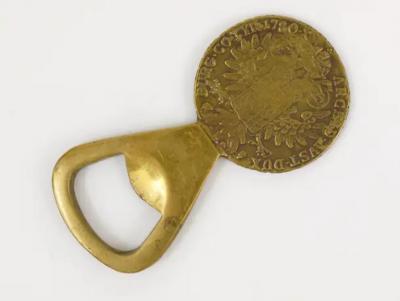 Carl Aub ck Carl Aubock Brass Maria Theresia Coin Bottle Opener Austria 1950s