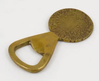 Carl Aub ck Carl Aubock Brass Maria Theresia Coin Bottle Opener Austria 1950s