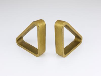 Carl Aub ck Carl Aubock III Pair Triangular Golden Iron Bookends 5443 Vienna Austria 1970s