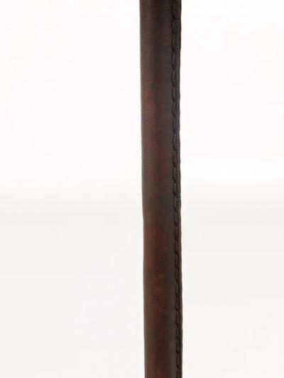 Carl Aub ck Carl Aubock Modernist Walnut Leather Candlestick Candle Holder Austria 1950s