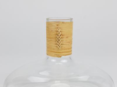 Carl Aub ck Carl Aubock Vase Decanter Tuberkulinkolben Raffia Wicker Top Austria 1950s