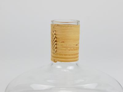 Carl Aub ck Carl Aubock Vase Decanter Tuberkulinkolben Raffia Wicker Top Austria 1950s