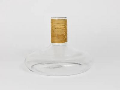 Carl Aub ck Carl Aubock Vase or Decanter with Wicker Top Midcentury Austria 1950s