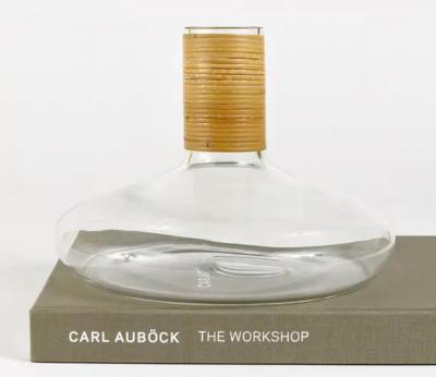 Carl Aub ck Carl Aubock Vase or Decanter with Wicker Top Midcentury Austria 1950s