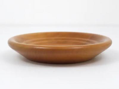 Carl Aub ck Carl Aubock Wooden Modernist Fruit Bowl Wood Plate Austria 1970s