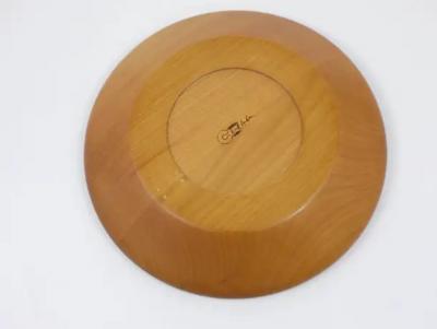 Carl Aub ck Carl Aubock Wooden Modernist Fruit Bowl Wood Plate Austria 1970s