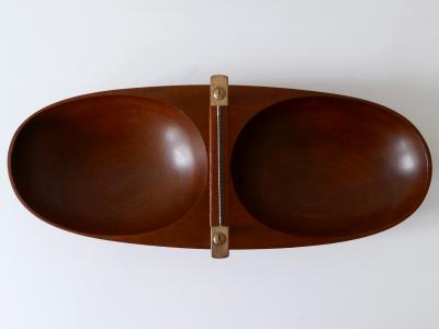 Carl Aub ck Exceptional Mid Century Modern Teak Nut Bowl by Carl Aub ck Austria 1950s