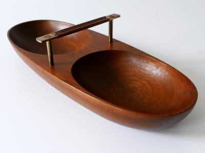 Carl Aub ck Exceptional Mid Century Modern Teak Nut Bowl by Carl Aub ck Austria 1950s