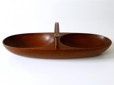 Carl Aub ck Exceptional Mid Century Modern Teak Nut Bowl by Carl Aub ck Austria 1950s