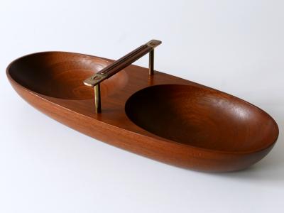 Carl Aub ck Exceptional Mid Century Modern Teak Nut Bowl by Carl Aub ck Austria 1950s