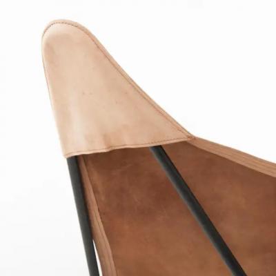 Carl Aub ck Four Carl Aubock Butterly Fledermaus Suede Leather Chairs Vienna 1960s