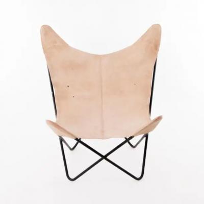 Carl Aub ck Four Carl Aubock Butterly Fledermaus Suede Leather Chairs Vienna 1960s