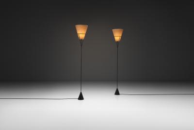 Carl Aub ck Pair of Vice Versa Metal Floor Lamps by Carl Aub ck Attr Denmark 1960s
