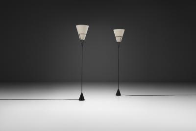 Carl Aub ck Pair of Vice Versa Metal Floor Lamps by Carl Aub ck Attr Denmark 1960s