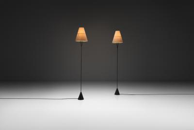 Carl Aub ck Pair of Vice Versa Metal Floor Lamps by Carl Aub ck Attr Denmark 1960s