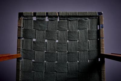 Carl Aub ck Rare Armchair and ottoman with walnut armrests by Carl Aub ck