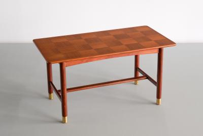 Carl Axel Acking Carl Axel Acking Coffee Table in Teak and Brass SMF Bodafors Sweden 1950s