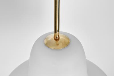 Carl Axel Acking Carl Axel Acking Opal Glass Hanging Lamp for ASEA Sweden ca 1940s