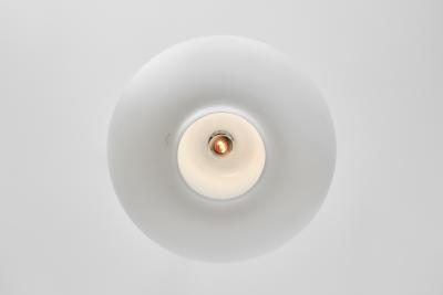 Carl Axel Acking Carl Axel Acking Opal Glass Hanging Lamp for ASEA Sweden ca 1940s