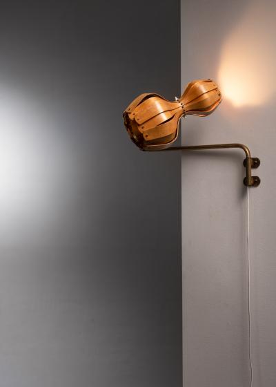Carl Axel Acking Carl Axel Acking wood slat wall lamp for ASEA