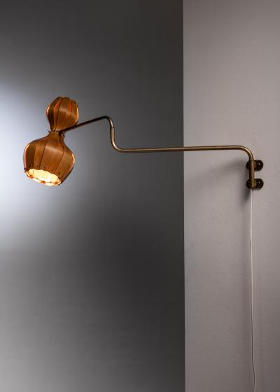 Carl Axel Acking Carl Axel Acking wood slat wall lamp for ASEA