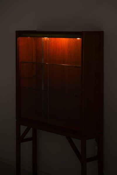 Carl Axel Acking Scandinavian Modern Cabinet in Glass Teak Beech by Carl Axel Acking 1950s