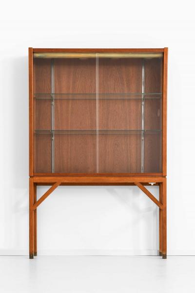 Carl Axel Acking Scandinavian Modern Cabinet in Glass Teak Beech by Carl Axel Acking 1950s