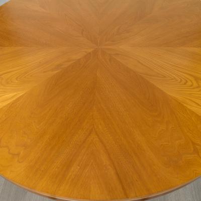 Carl Bergsten Carl Bergsten Swedish Grace Art Deco Elm and Mahogany table detailed in pewter 