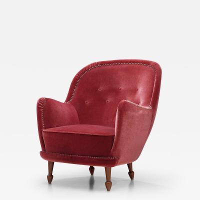 Carl Cederholm Carl Cederholm Armchair for Firma Stil Form Stockholm Sweden 1940s