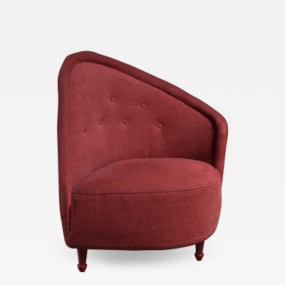 Carl Cederholm Carl Cederholm red asymmetrical easy chair