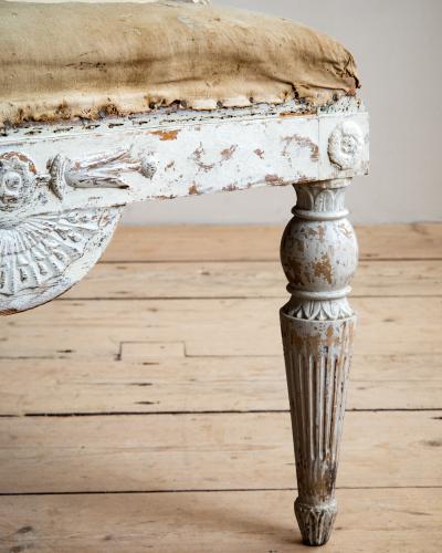 Carl Christoffer Gjorwell 19th Century Gustavian Barrel Back Armchair