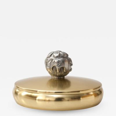 Carl Einar Bergstrom Carl Einar Bergstrom for Ystad Swedish Art Deco brass and pewter box 