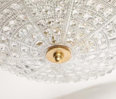 Carl Fagerlund 1950s Crystal and Brass Chandelier by Carl Fagerlund for orrefors