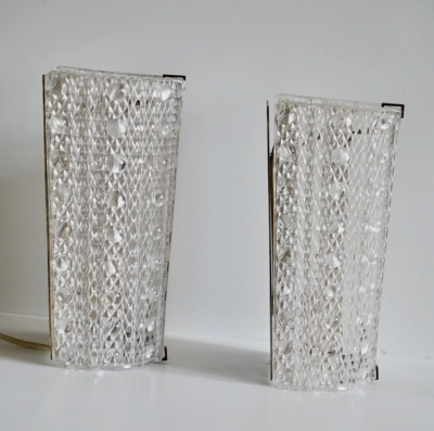 Carl Fagerlund A pair of wall lights by Carl Fagerlund for Orrefors