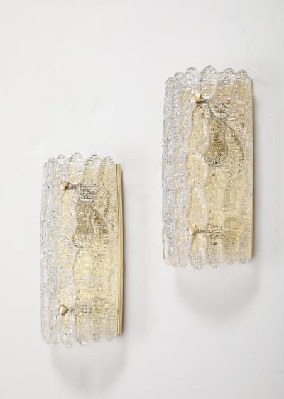 Carl Fagerlund Carl Fagerlund Crystal and Brass Sconces 4 Pairs Available 