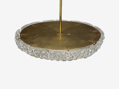 Carl Fagerlund Carl Fagerlund Pendant Light Textured Glass Brass Sweden 1960s