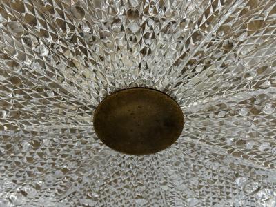 Carl Fagerlund Carl Fagerlund Pendant Light Textured Glass Brass Sweden 1960s