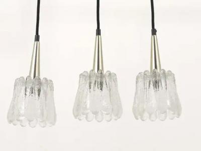 Carl Fagerlund Carl Fagerlund Set of Three Glass Pendant Lights by Orrefors Sweden 1960s