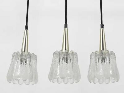 Carl Fagerlund Carl Fagerlund Set of Three Glass Pendant Lights by Orrefors Sweden 1960s