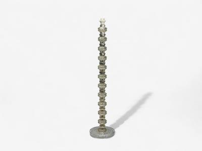 Carl Fagerlund Carl Fagerlund Swedish Modern Glass Nickel Floor Lamp Sweden 1970s
