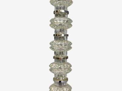 Carl Fagerlund Carl Fagerlund Swedish Modern Glass Nickel Floor Lamp Sweden 1970s