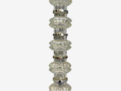 Carl Fagerlund Carl Fagerlund Swedish Modern Glass Nickel Floor Lamp Sweden 1970s