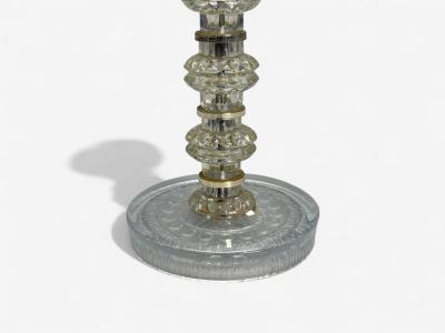 Carl Fagerlund Carl Fagerlund Swedish Modern Glass Nickel Floor Lamp Sweden 1970s