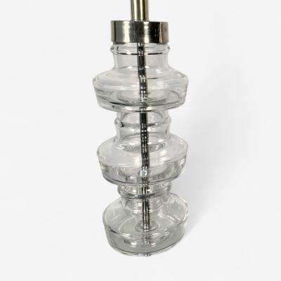 Carl Fagerlund Carl Fagerlund Swedish Modern Nickel Glass Table Lamps Sweden 1960s