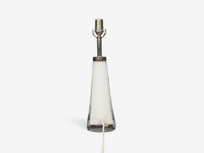 Carl Fagerlund Carl Fagerlund Swedish Modern Table Lamps White Glass Sweden 1960s