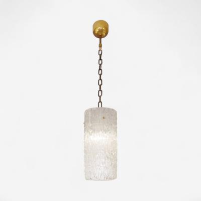 Carl Fagerlund Carl Fagerlund Swedish Modern Textured Glass Pendant Light Sweden 1940s